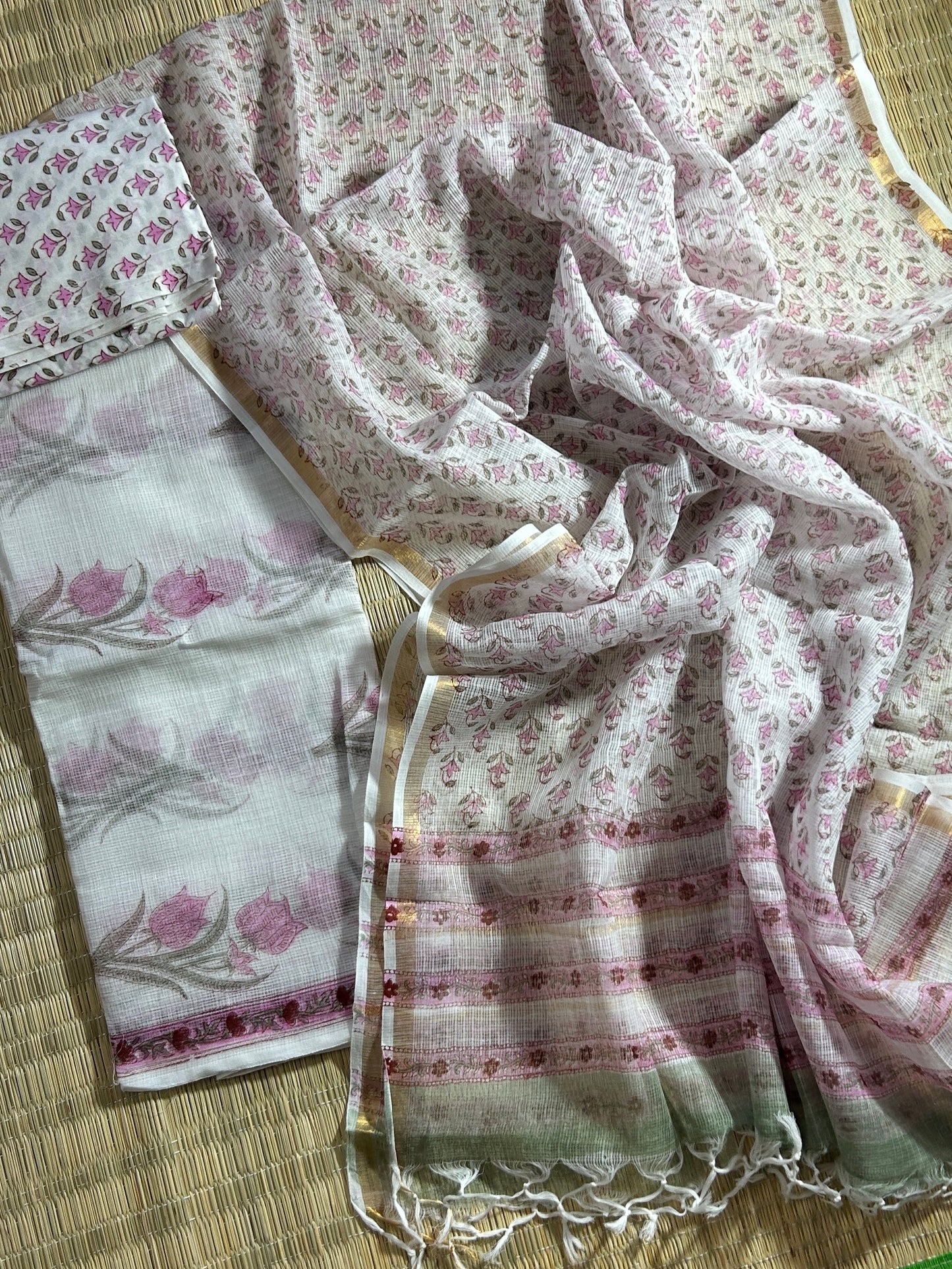 Hand BlockPrint Kota Doriya Dress Material