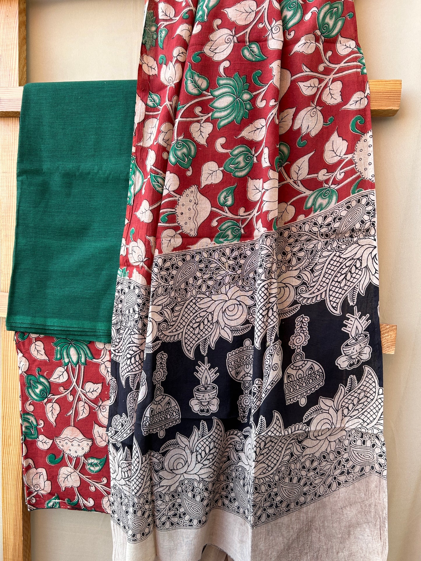 Kalamkari Cotton Dress Material