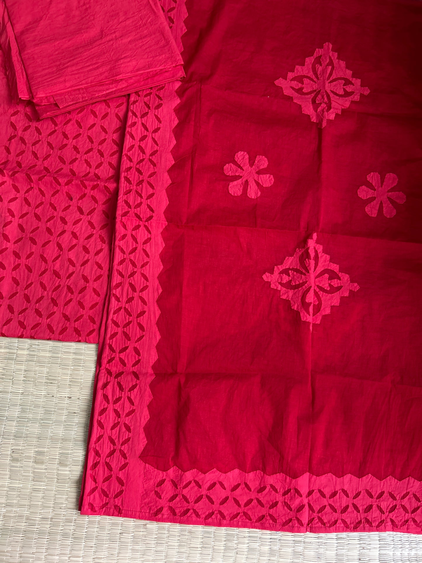 Appliqué Work Cotton Dress Material