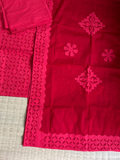 Appliqué Work Cotton Dress Material