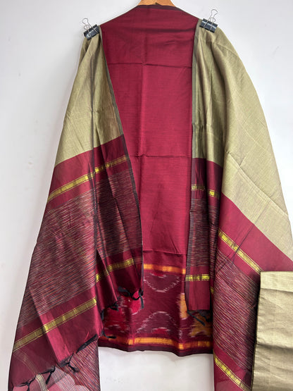 2.Ikat Silk Cotton Dress Material