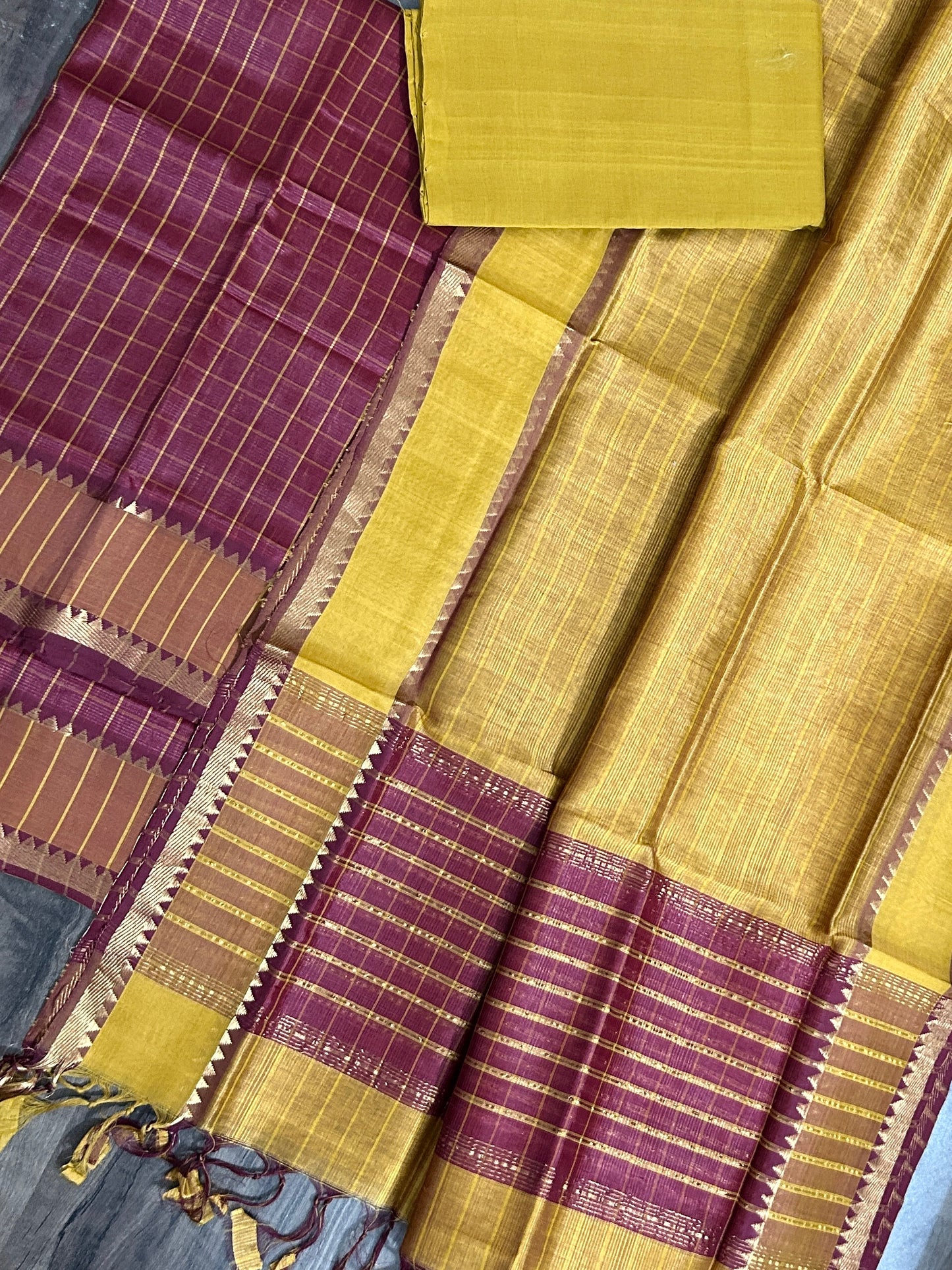 Mangalagiri Silk Cotton Dress Material