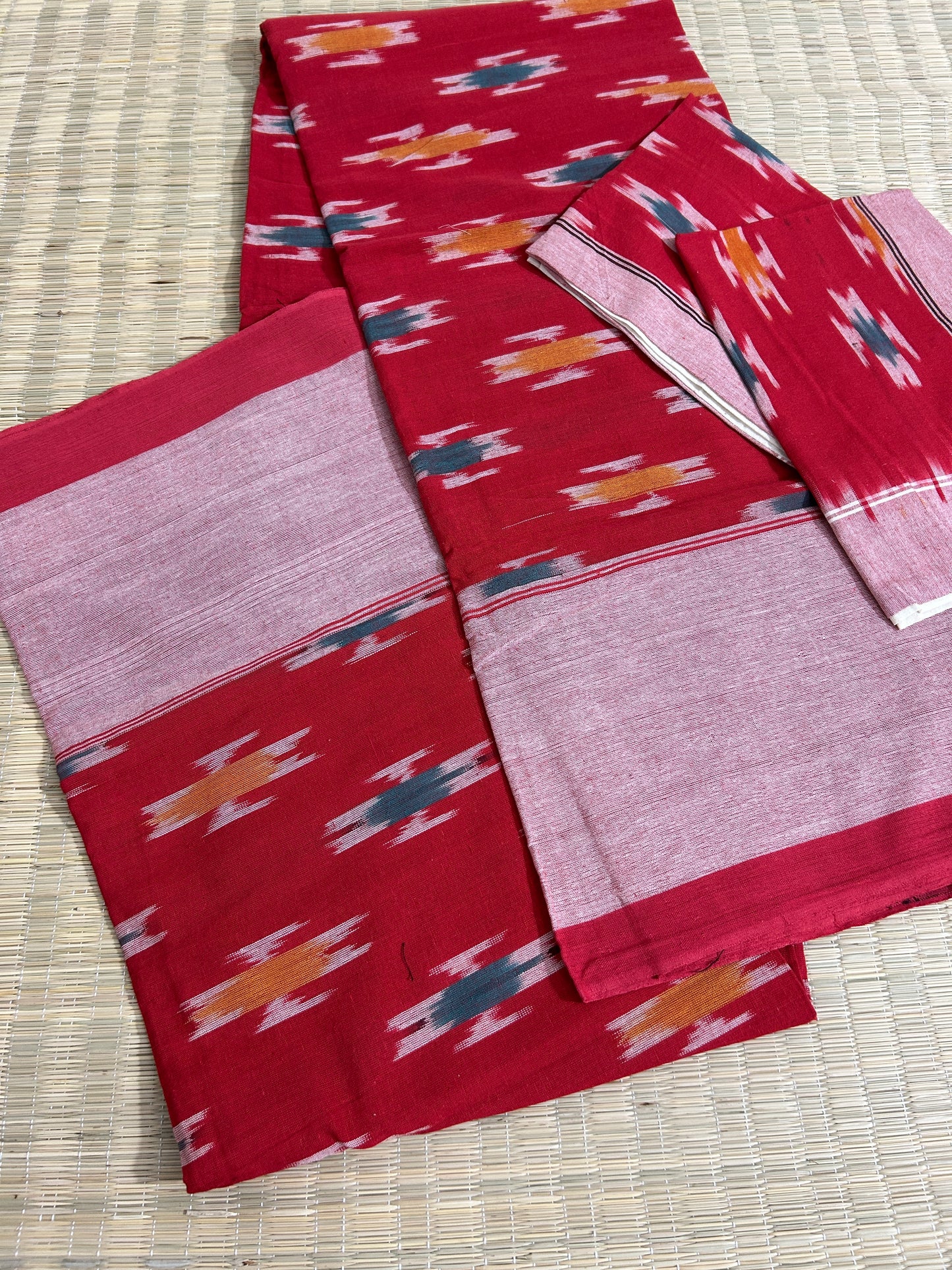 Ikat Double Cot Cotton Bedsheet