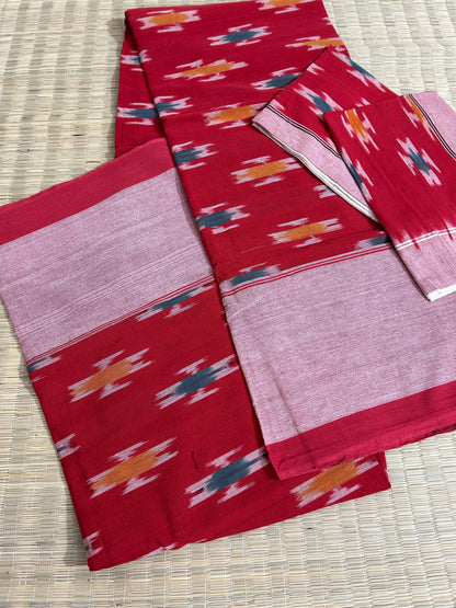 Ikat Double Cot Cotton Bedsheet
