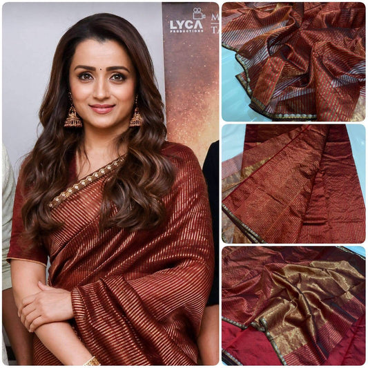 Chanderi Silk Saree with Blouse