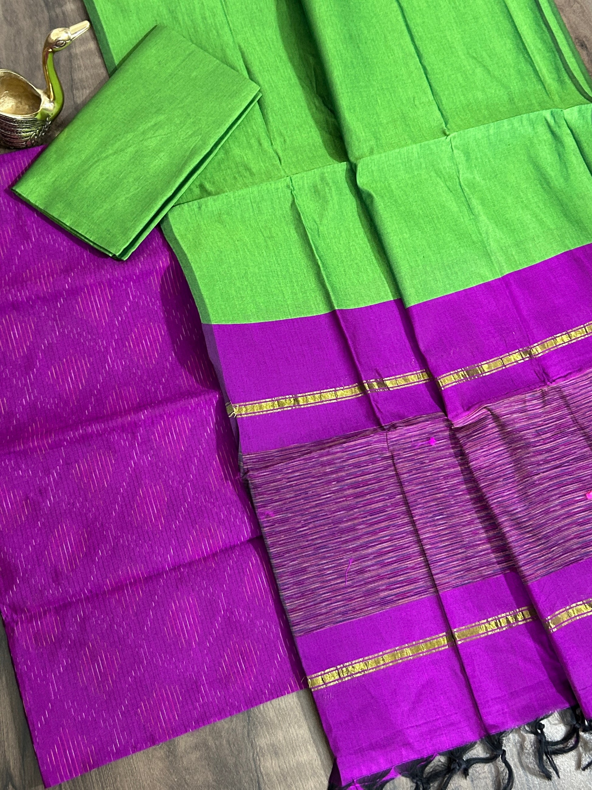 Ikat Cotton Silk Dress Material