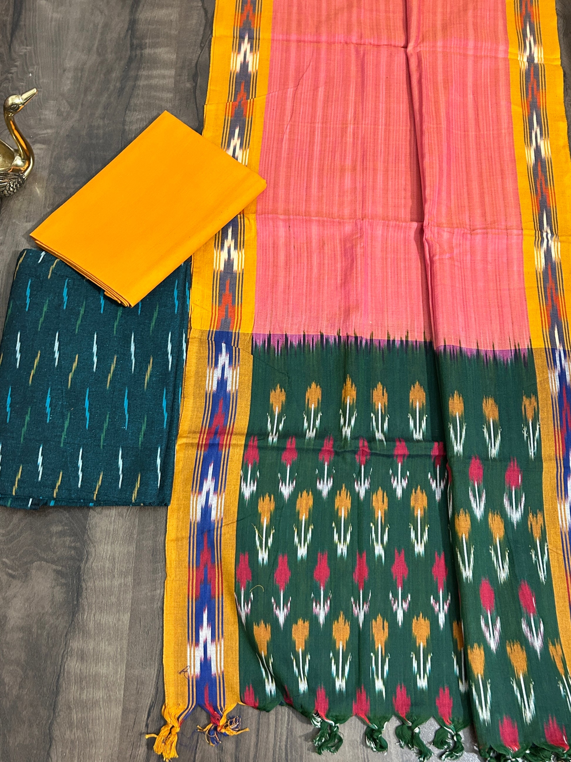 Ikat Cotton Dress Material