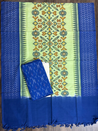 Double Ikat Mercerised Cotton Dress Material