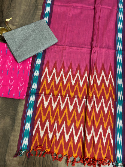 Ikat Cotton Dress Material