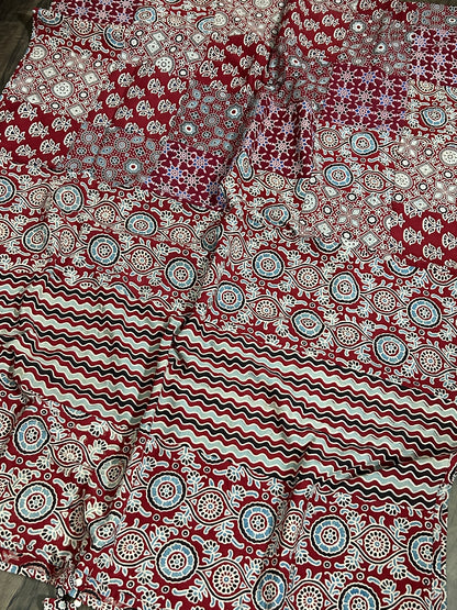 Appliqué Work and Mirror Work Cotton Dupatta