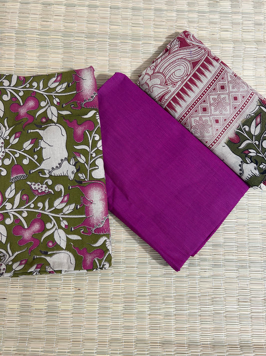 Kalamkari Cotton Dress Material