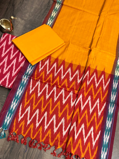 Ikat Cotton Dress Material