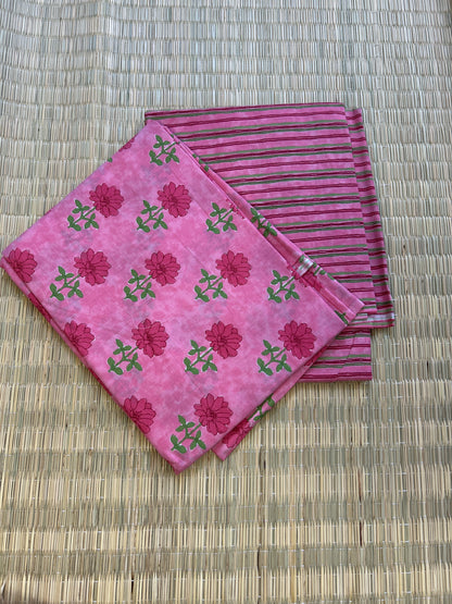 Hand BlockPrint Cotton Top Bottom Set(TB -13)
