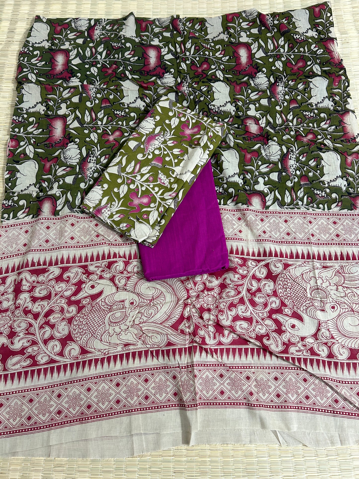Kalamkari Cotton Dress Material