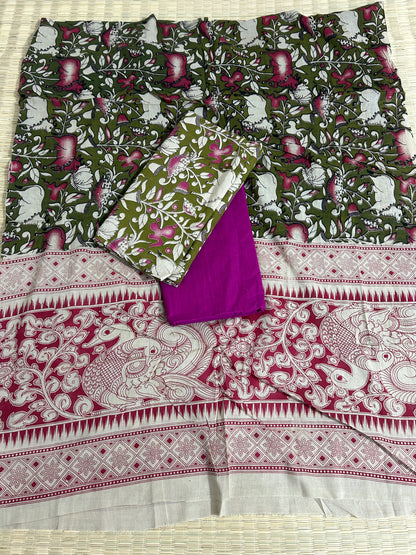 Kalamkari Cotton Dress Material