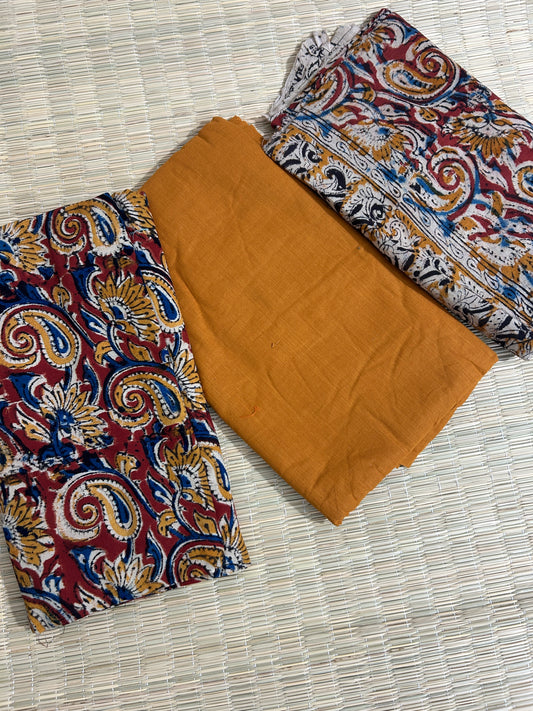 Kalamkari Cotton Dress Material