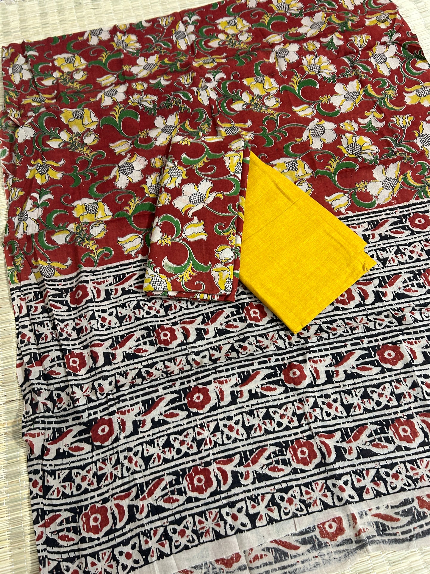 Kalamkari Cotton Dress Material
