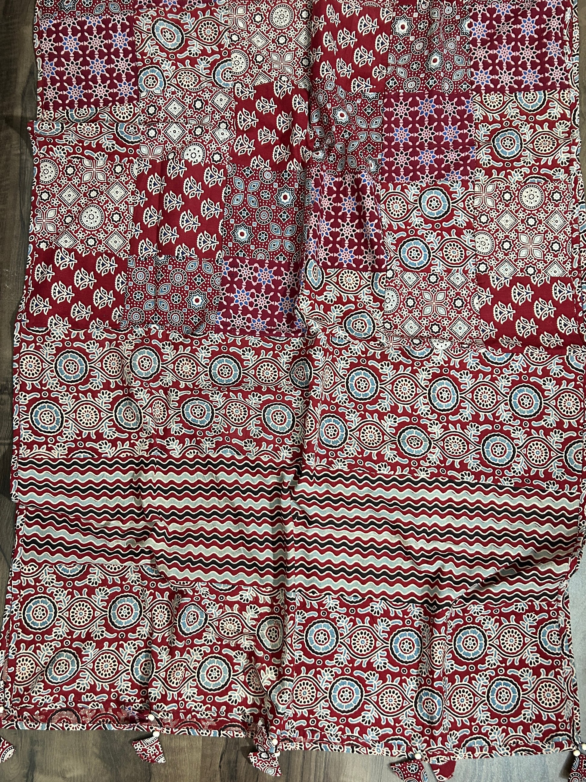 Appliqué Work and Mirror Work Cotton Dupatta