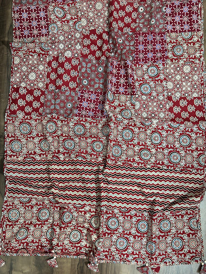 Appliqué Work and Mirror Work Cotton Dupatta