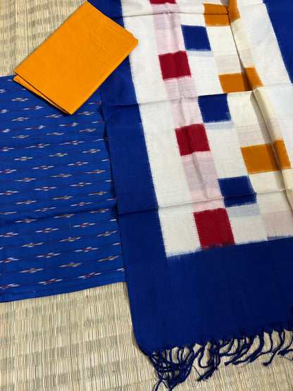 Double Ikat Cotton Dress Material