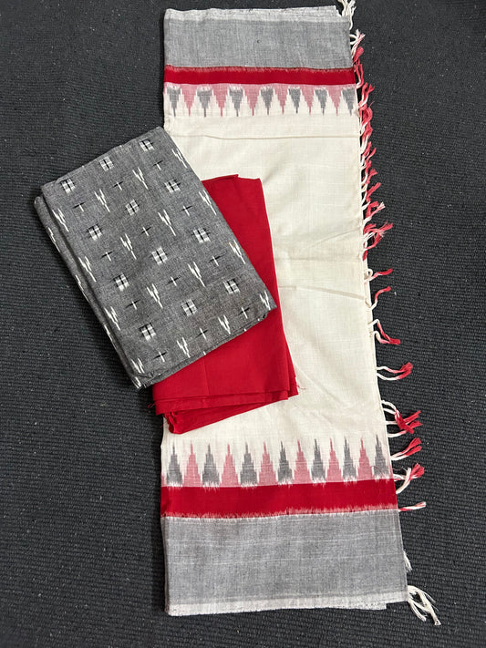 Double Ikat Cotton Dress Material