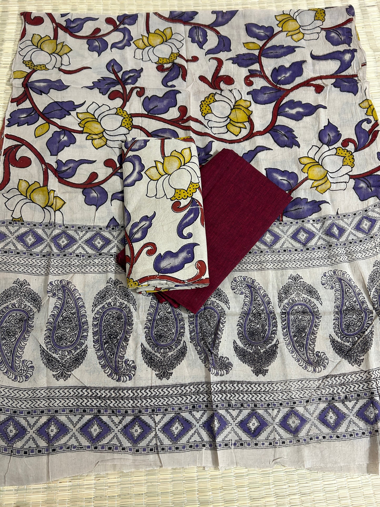 Kalamkari Cotton Dress Material
