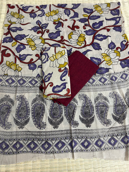 Kalamkari Cotton Dress Material