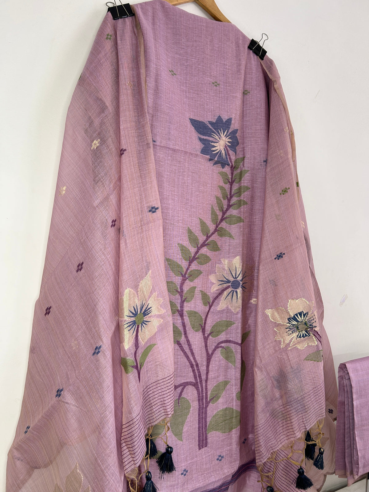 Assam Muga Silk Cotton Woven Dress Material