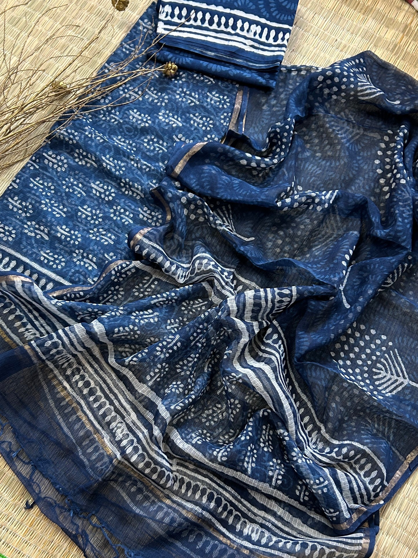 Hand BlockPrint Kota Doriya Dress Material