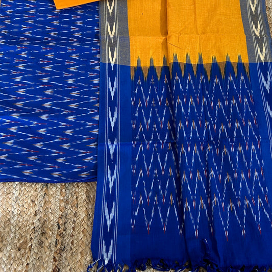 Ikat Cotton Dress Material
