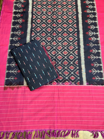 Double Ikat Cotton Dress Material