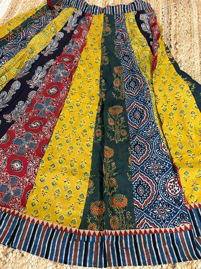 Ajrakh Cotton Skirt