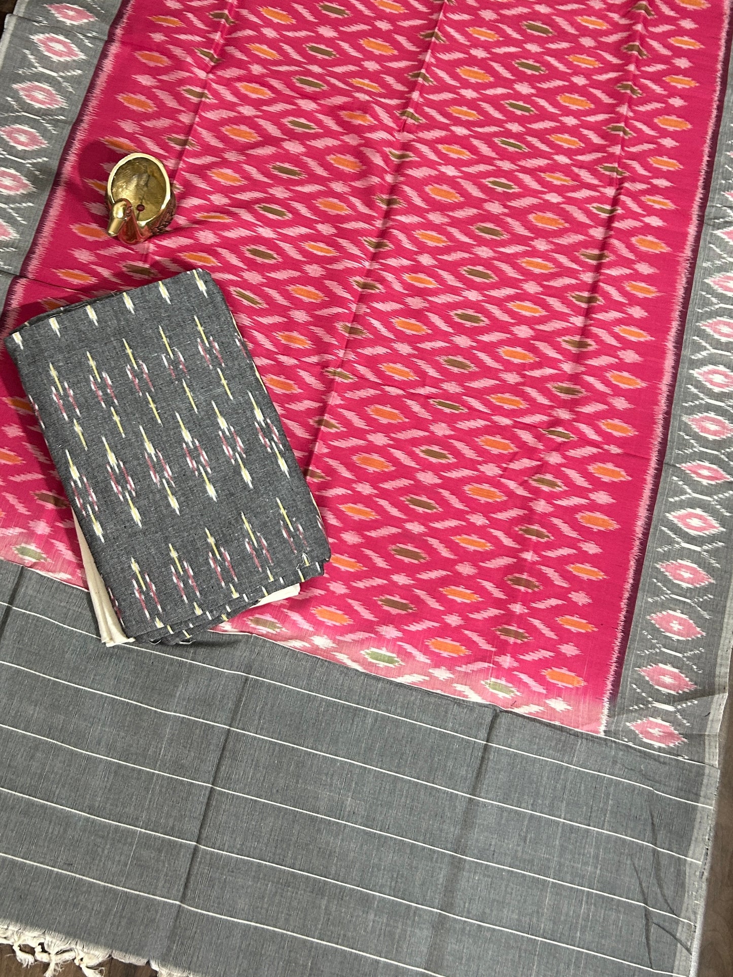 Double Ikat Cotton Dress Material