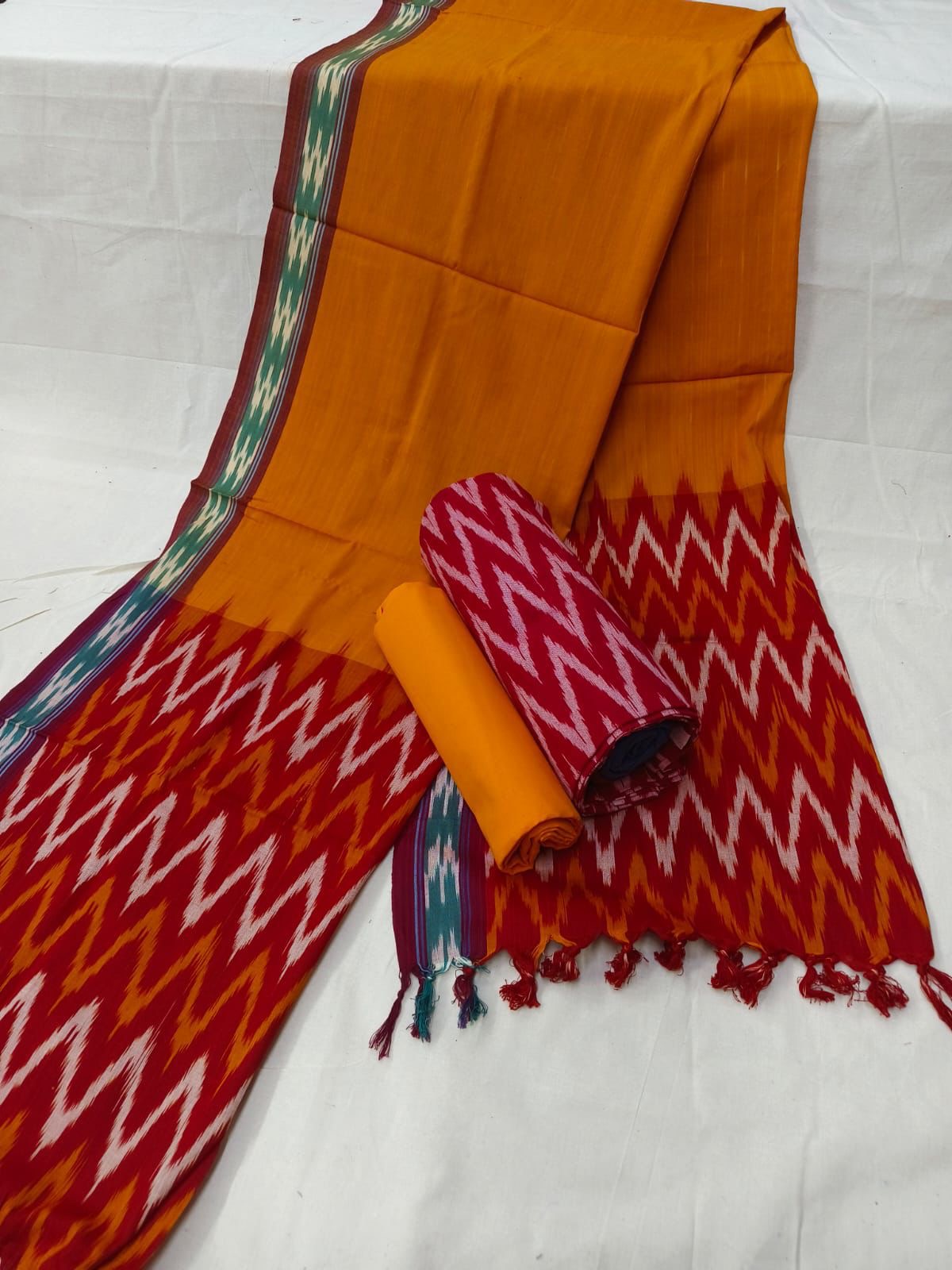 Ikat Cotton Dress Material