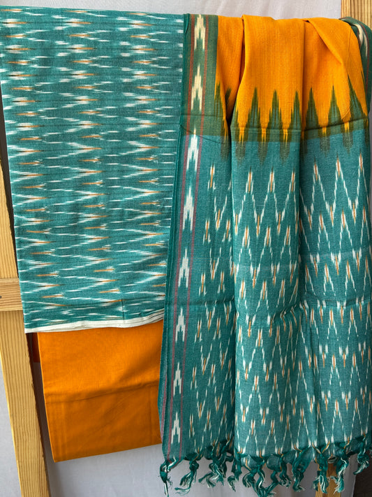 Ikat Cotton Dress Material