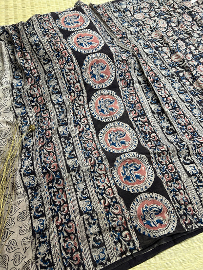 Kalamkari Cotton Saree with Blouse