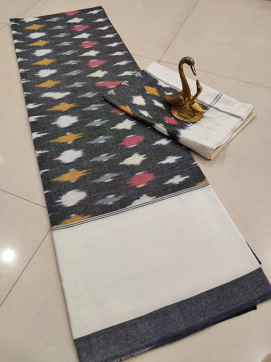 Ikat Double Cot cotton bedsheet