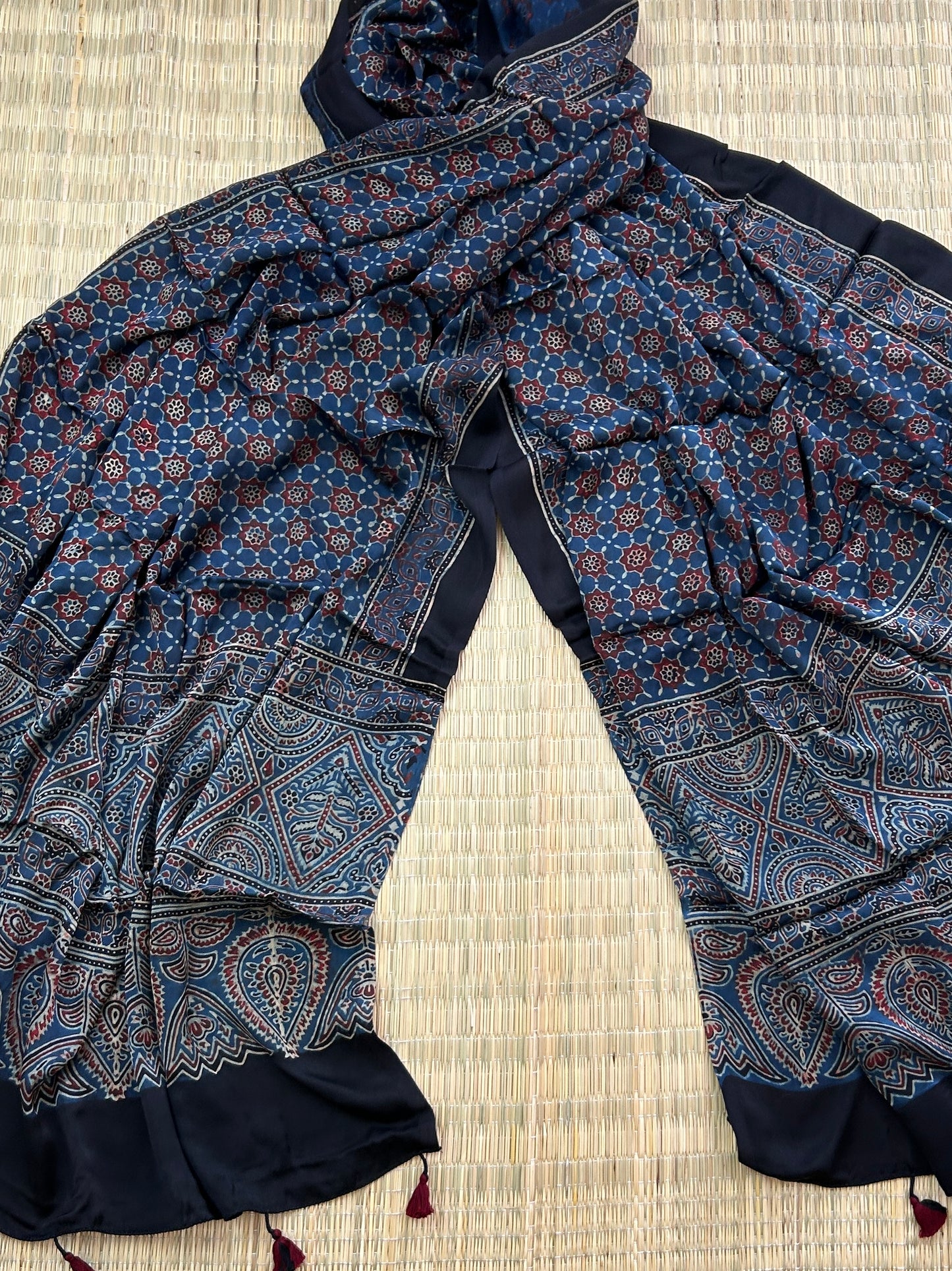 Ajrakh Modal Silk Dupatta