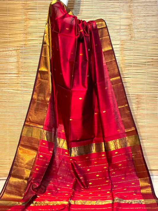 Maheshwari Silk Cotton Saree with Blouse