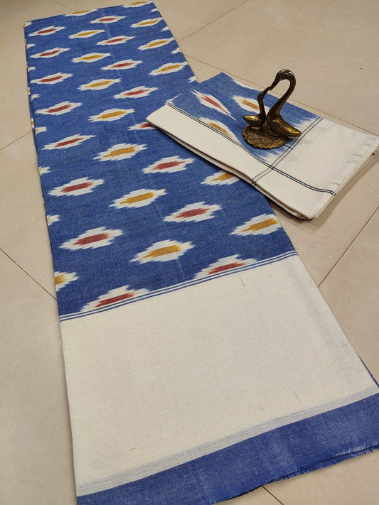 Ikat Double Cot Cotton Bedsheet