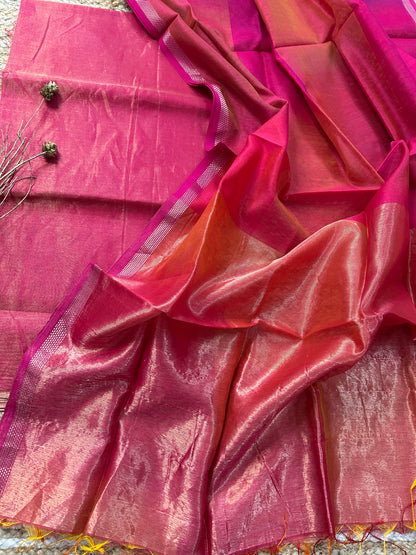 Maheshwari Tissue Silk Dress Material