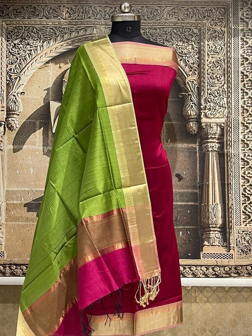 Maheshwari Silk Cotton Dress Material