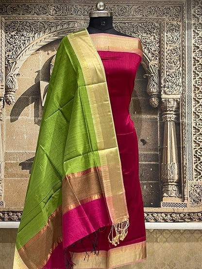 Maheshwari Silk Cotton Dress Material