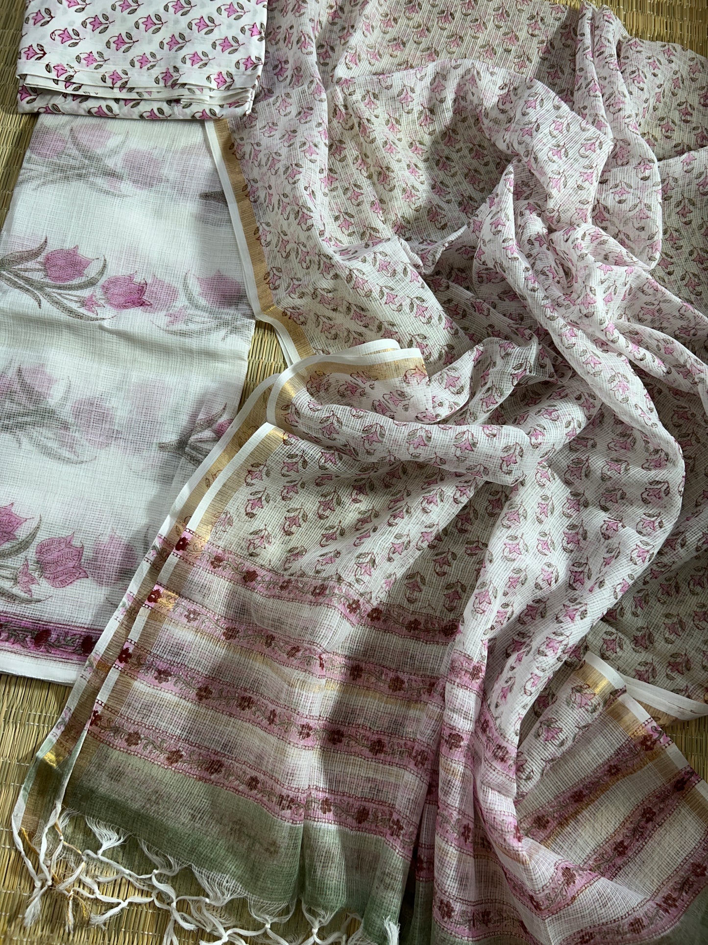 Hand BlockPrint Kota Doriya Dress Material