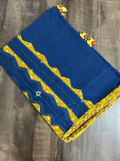 Appliqué and Mirror Work Cotton Dupatta