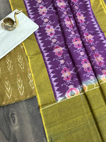 Double Ikat Cotton Dress Material