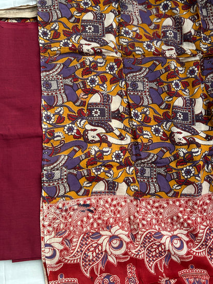Kalamkari Cotton Dress Material