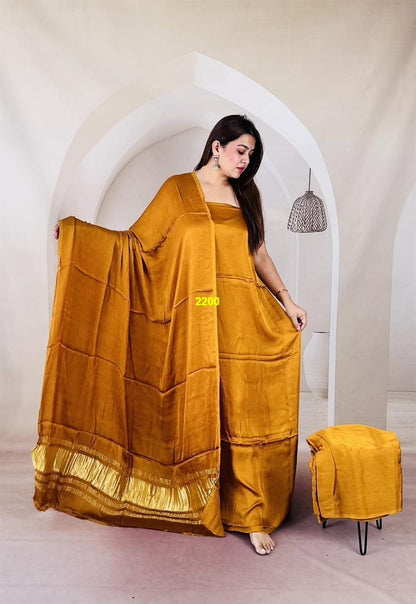Modal Silk Dress Material with Tissue Pallu Dupatta