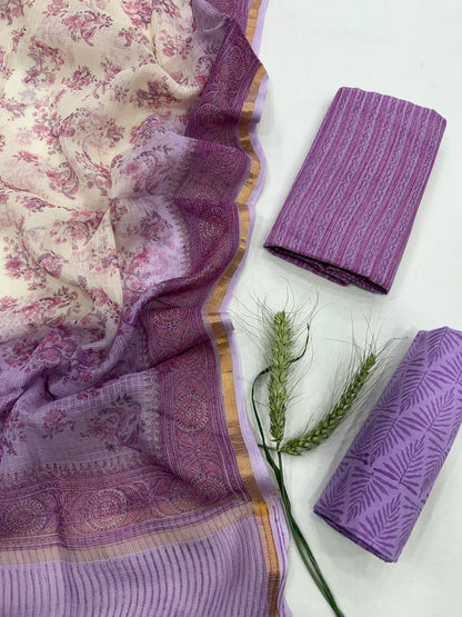 Hand BlockPrint Kota Doriya Dress Material