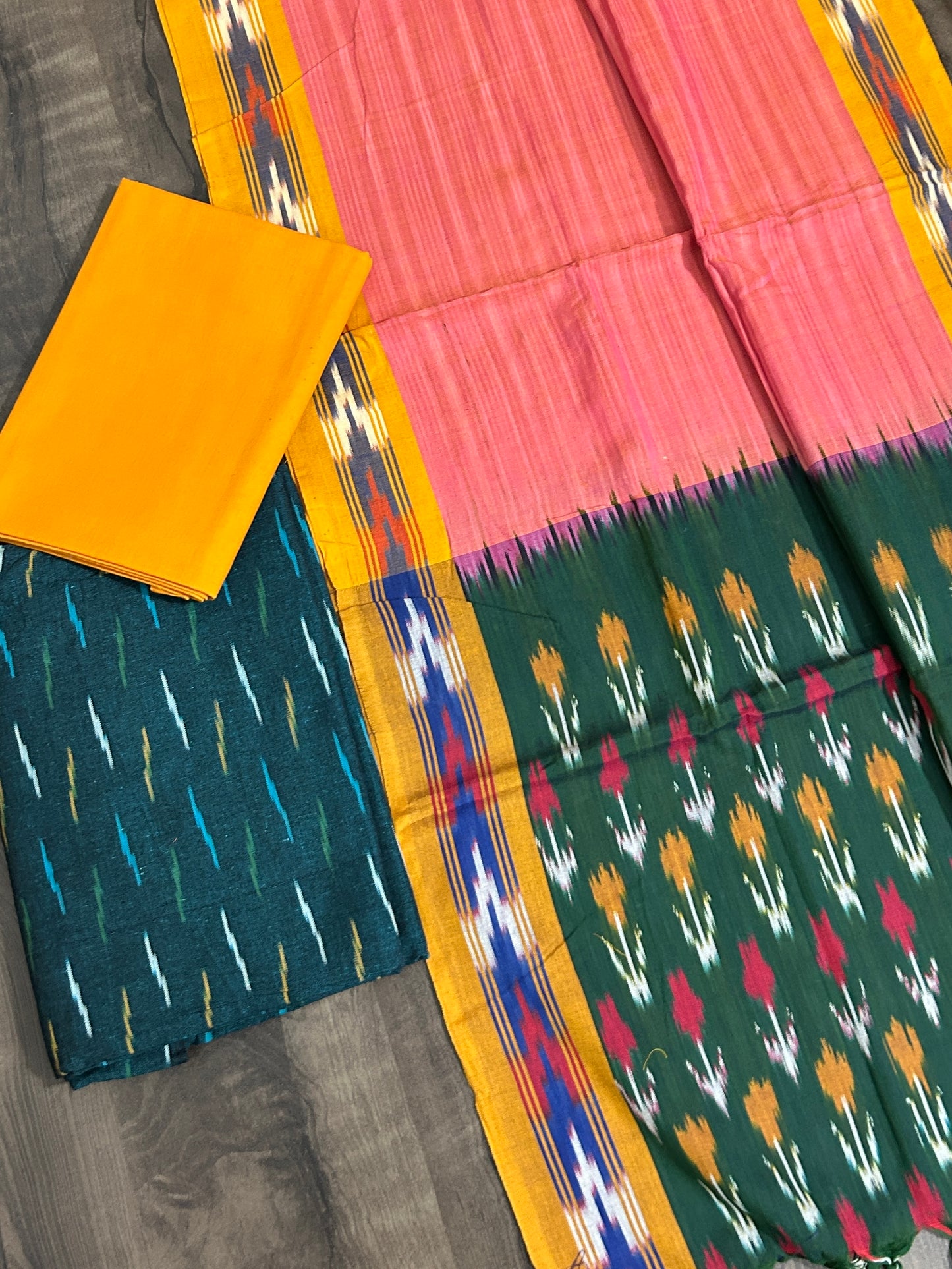Ikat Cotton Dress Material